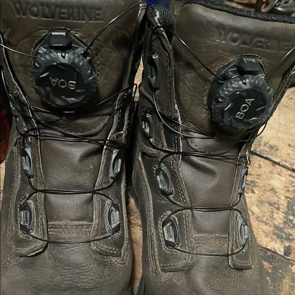 Wolverine Brown Leather Work Boots High-Top Durable - Picture 3 of 8